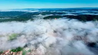 O AMANHECER EM APIAÍ-SP COM NEBLINA - DJI MINI 3