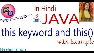 this Keyword and this() Method in Java with Example, this invokes current class  variable, method...