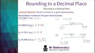 Rounding to a Decimal Place - Mr Mathematics