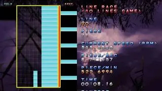 [NullpoMino] I-Cheat 40 Lines 11.40s (each piece hard-dropped)
