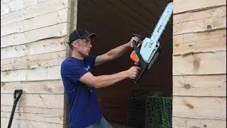 Строим баню. Готовим проёмы. Окно, дверь
