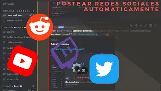 Como Postear automaticamente en discord - youtube, twitter, reddit y twitch