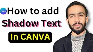 how to drop shadow text in canva | how to get shadow around text in canva