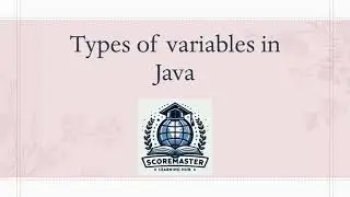 Types of variables in java
