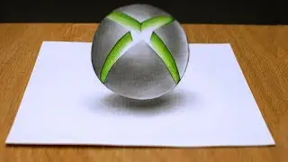 Как нарисовать 3Д логотип Xbox How to draw A 3D logo