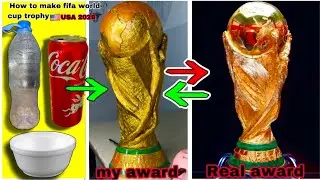 How To Make FIFA World Cup Trophy Qatar🇶🇦2022 with aluminum foil #mrsanrb #qatar2022 #worldcup