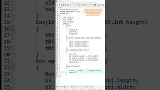 C++ Operator Overloading: Program to perform  Arithmetic operation sum of two Box dimensions,