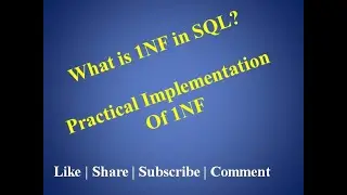 What is Normalization in SQL? | Database Normalization Forms - 1NF