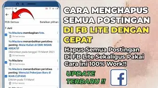 Cara Menghapus Postingan di Facebook Lite Sekaligus Dengan Cepat