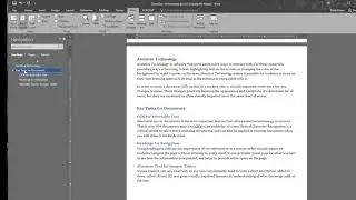 Using Headings as Table of Contents in Word