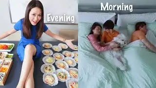 Pizza breakfast meal prep for the whole week, day in life, 46 year old morning routine, bedtime tea