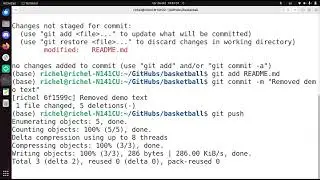 Basic GitHub workflow: merge README.md from topic branch to develop, with a code review, using git