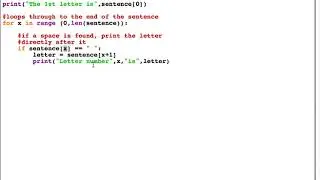 Find first letter in each word in a sentence in Python - for loop