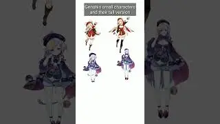 Genshin small characters and their tall version