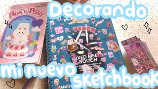 decorando mi nuevo sketchbook 2024 🩵