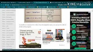 second part2 of python programming topic name variable