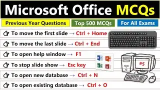 Top 500 MS Office mcq Questions and Answer | Microsoft Office | MS Office