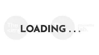 Geometric simple black and white loading text animation
