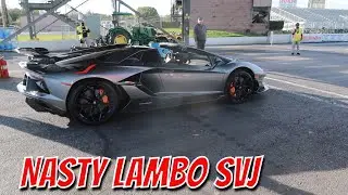 TJ Millionaire mentor takes his LAMBO SVJ down the Track | FaTkaT
