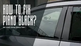 Covering door pillars with 3M 2080 gloss black foil | Seat Leon 5F