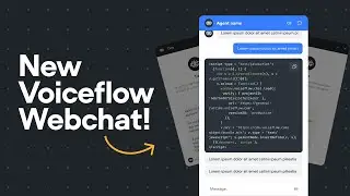 How to Migrate to the New Webchat Widget in Voiceflow