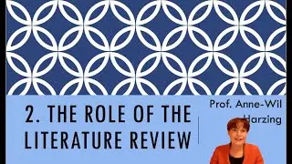 Literature review 2 - Where it fits in the research process