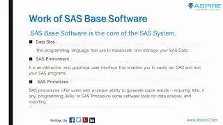 SAS BASE Software Work | SAS Base Programmer Certification Training by Certified Experts