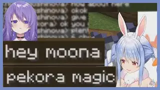 Pekora demonstrates her magic to Moona