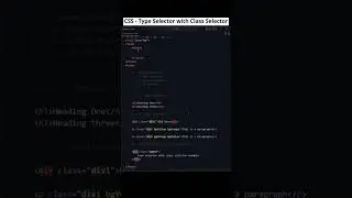 Unlock CSS Power: Combining Type & Class Selectors with Real Example! #csstutorial #codewithmayur