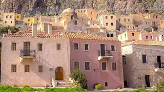 Stunning Seaside Medieval Town - Walking Tour 4K - Monemvasia, Greece