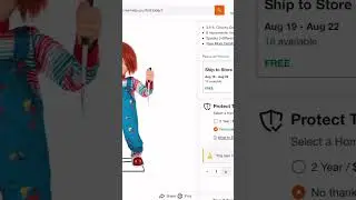 footage of Chucky selling out in a minute and almost a half after the restock on the hd site