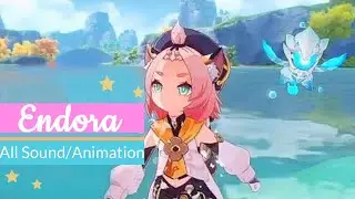 Endora Mini Oceanid Pet All Animations & Sounds Genshin Impact