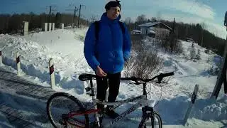 #8 Поездка в Первомайский зимой на велосипеде