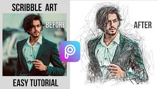 Digital Art in Picsart | Digital Scribble Art Easy Tutorial in Picsart