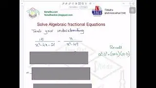 TKMaths O Level Math Algebraic Fraction Challenge video 4