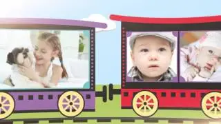 Card and Album Train After Effects Template