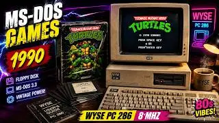 MS-DOS GAMES - Turtles : Teenage Mutant Hero 1990 -  Wyse PC 286 8:MHZ - 80s - 4K