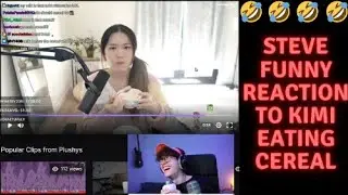 Steve reacts to Kimi eating cereal !! 😂😂😂 Funny Moment !! @Among Us Shorts !!