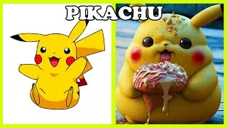 Pokemon characters as fat version @noogee