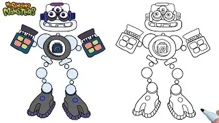 How to draw a Clubbox from My Singing Monsters step by step