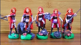 Little Red Riding Hood - figurines from clay