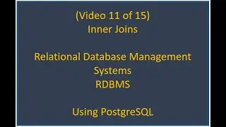 RDBMS - 11/15 - Inner Join