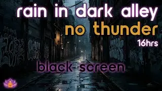 [Black Screen] Rain in Dark Alley No Thunder | Rain Ambience | Rain Sounds for Sleeping