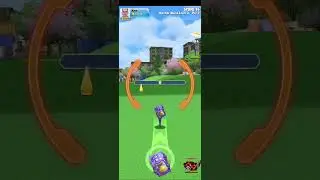 Golf Rival Time Traveler Ball im Spiel. Sehr weit