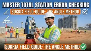 Sokkia Total Station: How to Check Errors Using the Angle Method  | Hindi |  