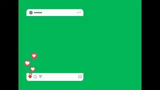 Green Screen social media Intro like ,messages animation | Instagram Likes Heart Emojis