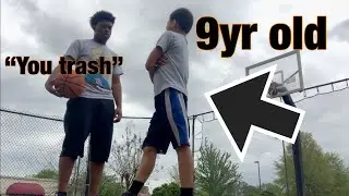 9yr Old kid was talking CRAZY (1v1 basketball)