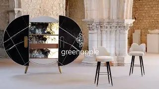 Greenapple | Bongó Marble Bar Cabinet