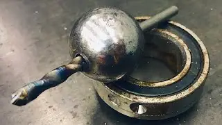 I DRILLED A BALL FROM A BEARING WITH THE CHEAPEST DRILL