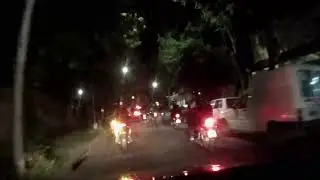 1minuto de transito por la ciudad de corrientes de noche, transito casual